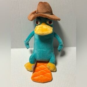 Perry the Platypus Plush Toy 10" (Agent P) - Disney Channel: Phineas and Ferb